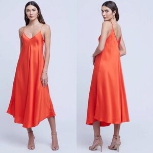 L'AGENCE Vibrant Orange Dress